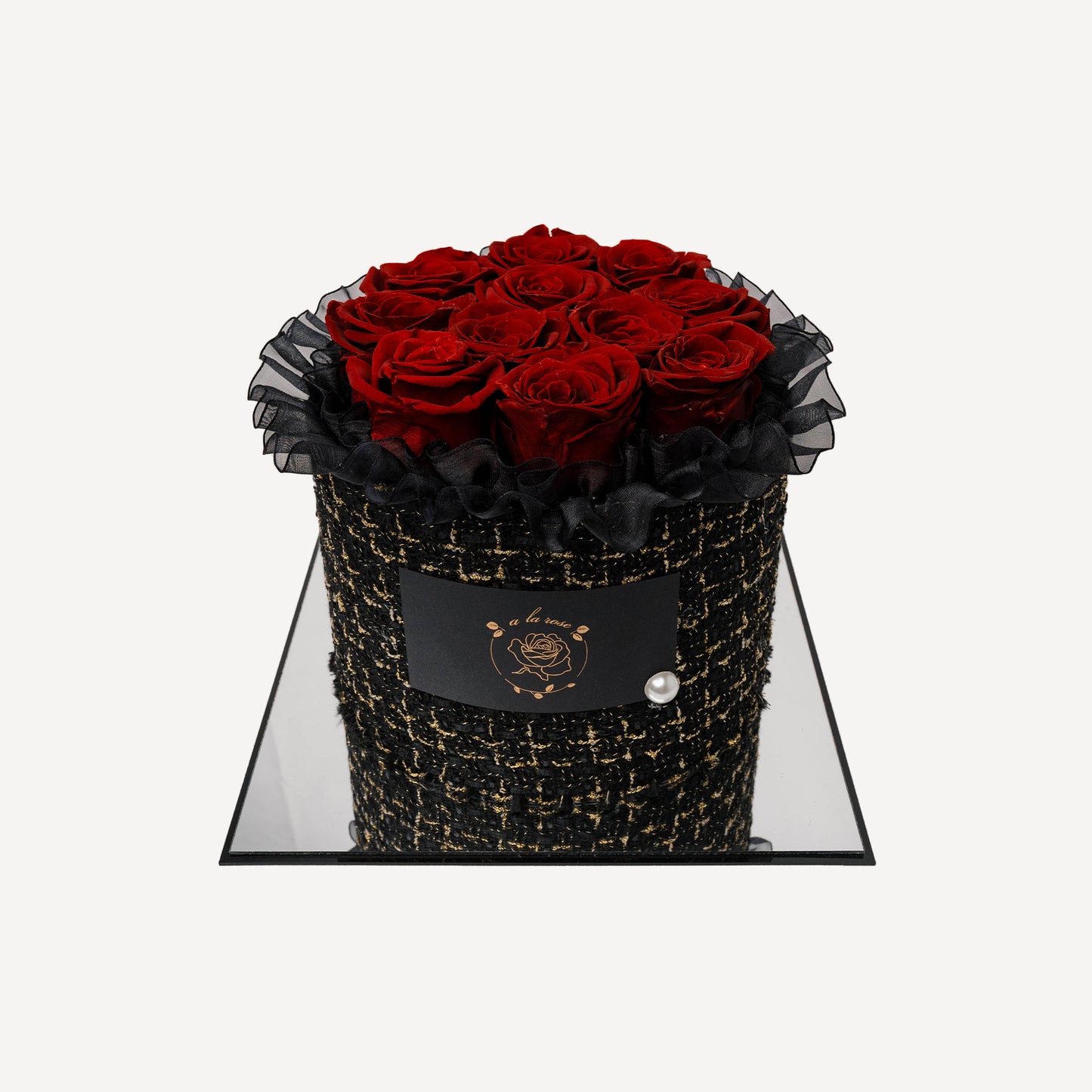 Large Black Box of Red Roses